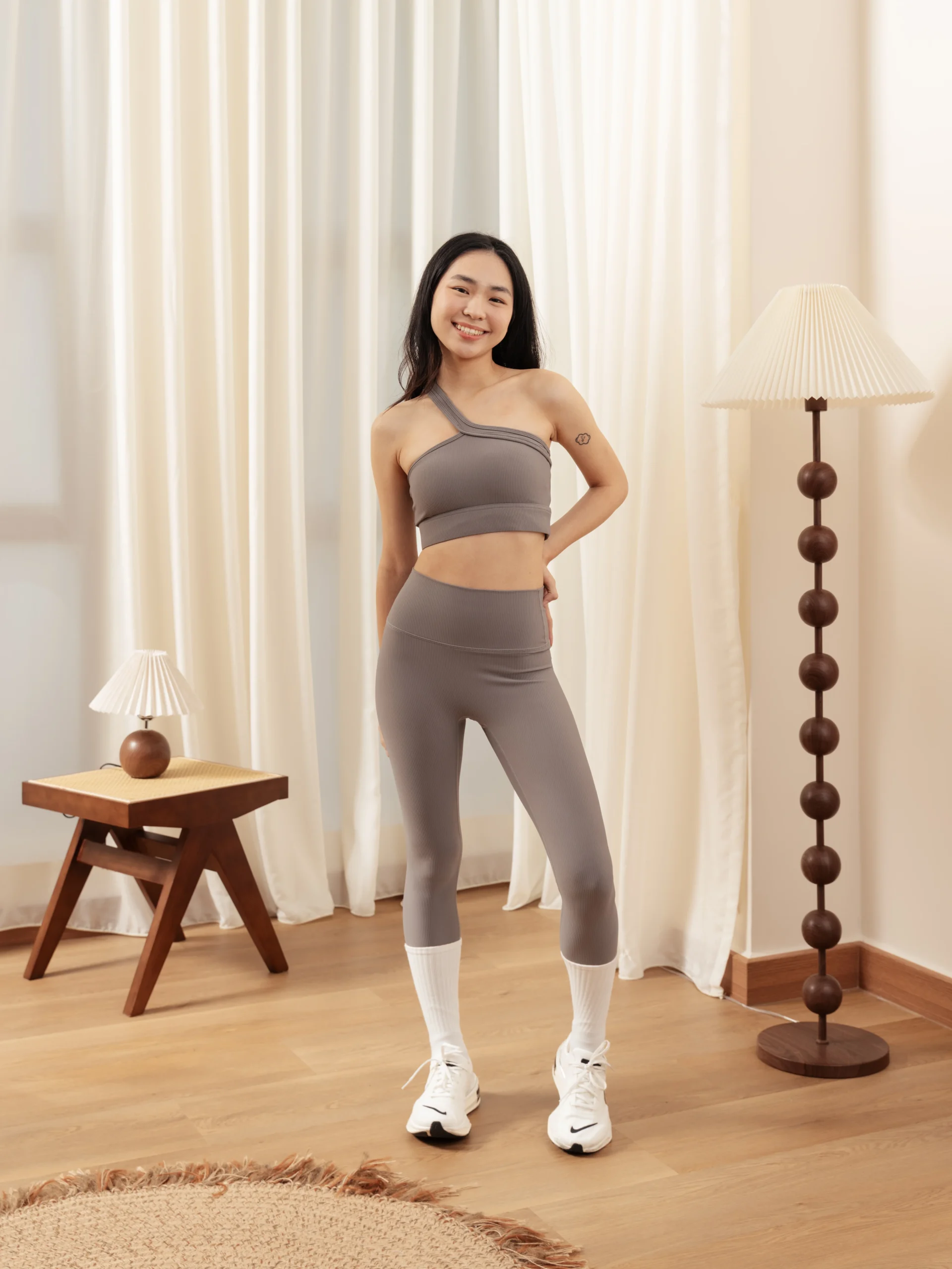 BBEE U_16 Asymmetrical-Ribbed Strappy-Bra-Light-Support